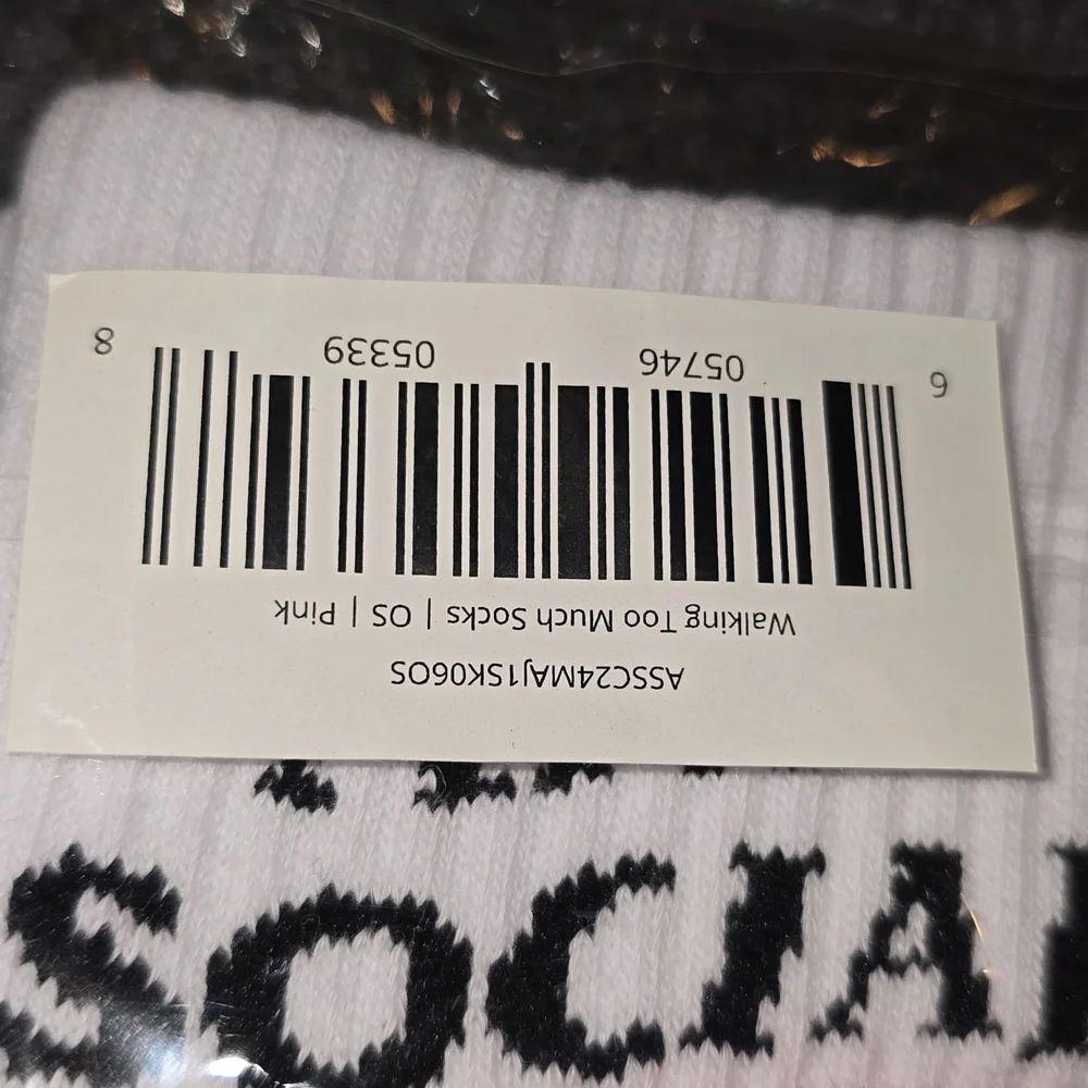 Anti Social Social Club Walking Too Much Socks NWT